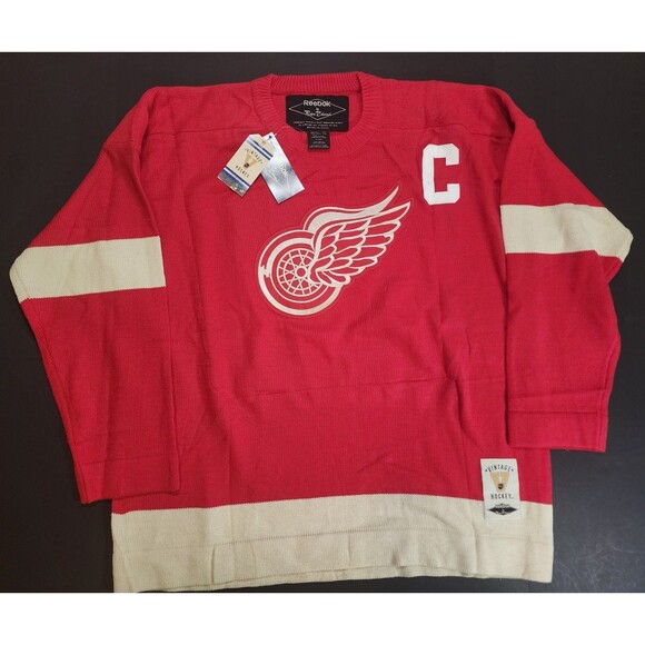 Alex Delvecchio Signed Red Wings Sweater XL NWT Reebok JIC COA HOF Captain #10